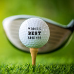 Die beste Brudersportbrille der Welt Golfball<br><div class="desc">Ein einzigartiges Geschenk für den weltbesten Golfliebhaber! "World's Best Brother" ist in der modernen schwarzen Typografie geschrieben. "Best" ist in Sportschrift geschrieben.</div>