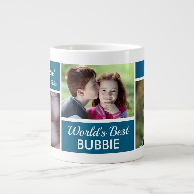 Die beste Bubbie Foto Collage Riesenkaffee-Tasse d Jumbo-Tasse (Vorderseite)