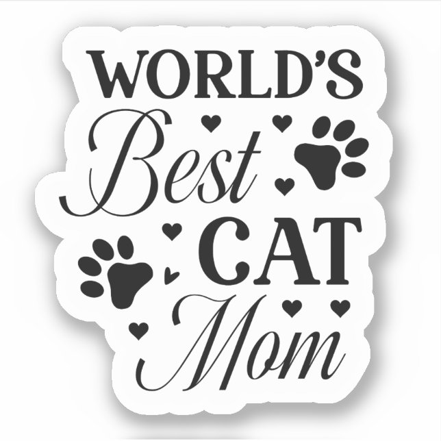 Die beste Cat-Mama der Welt Aufkleber (Vorderseite)