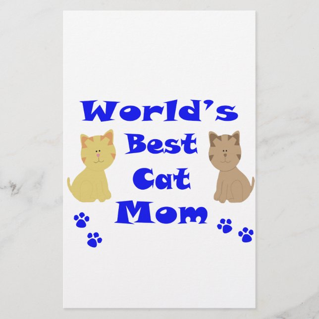Die beste Cat-Mama der Welt Briefpapier (Vorderseite)