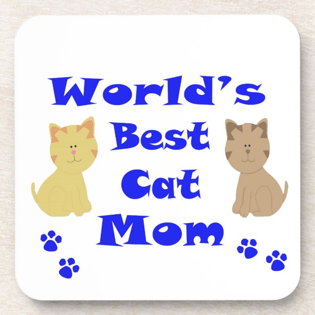 Die beste Cat-Mama der Welt Getränkeuntersetzer (Vorderseite)