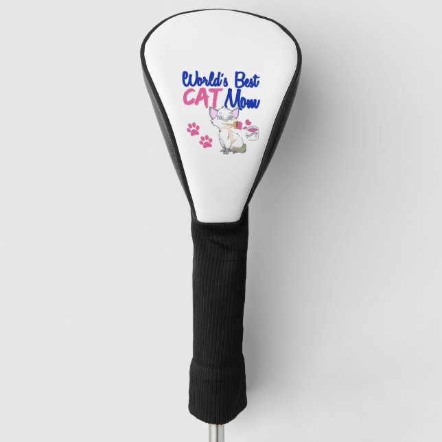 Die beste Cat-Mama der Welt Golf Headcover (Vorderseite)