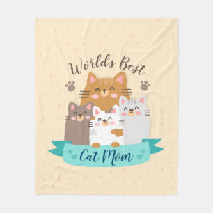 Die beste Cat-Mama der Welt - Niedliche Kätzchen Fleecedecke