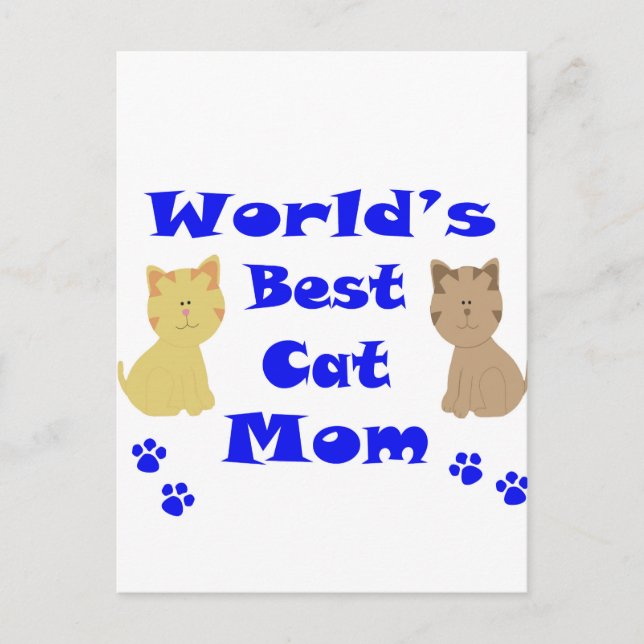 Die beste Cat-Mama der Welt Postkarte (Vorderseite)
