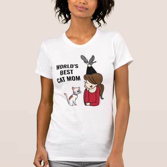 Die beste Cat-Mama der Welt T-Shirt (Vorderseite)