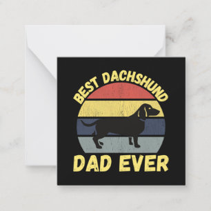 Die beste Dackel Papa je lustig Mitteilungskarte