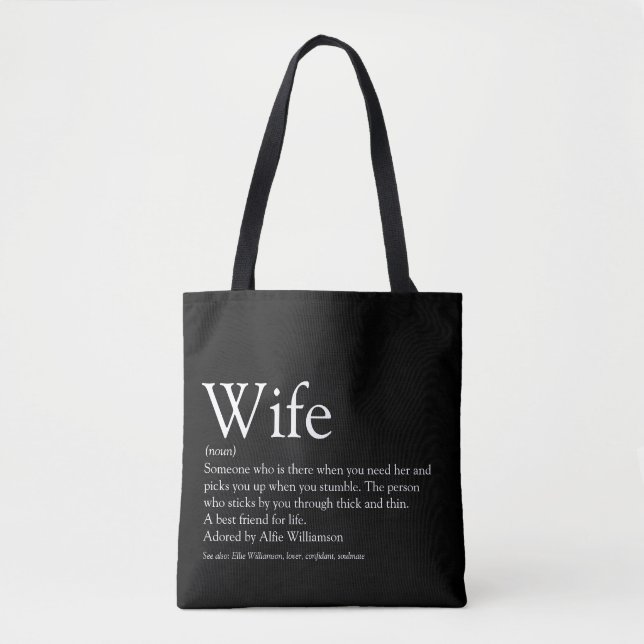 Die beste Ehefrau der Welt - Schwarz und Weiß Tasche (Vorderseite)