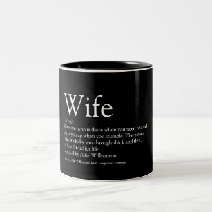 Die beste Ehefrau der Welt - Schwarz und Weiß Zweifarbige Tasse