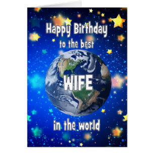 Die beste Ehefrau der Welt zum Geburtstag