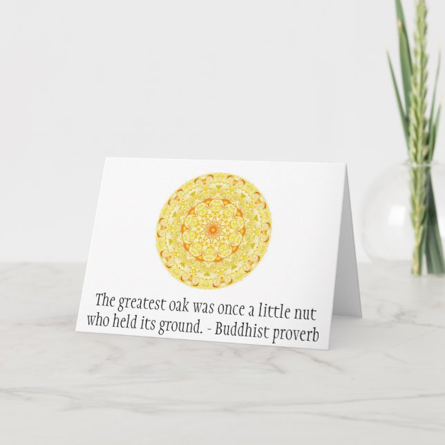 Die beste Eiche war einst ein kleiner Nuss, der... Karte (Vorderseite)