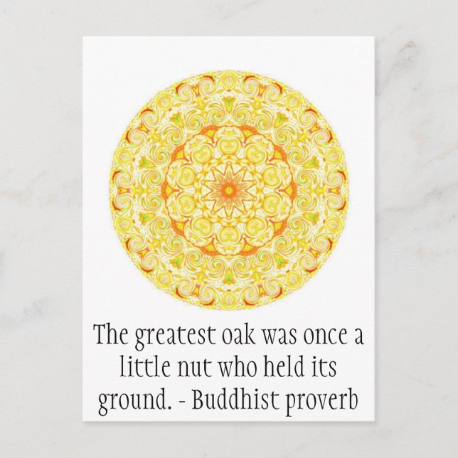 Die beste Eiche war einst ein kleiner Nuss, der... Postkarte (Vorderseite)