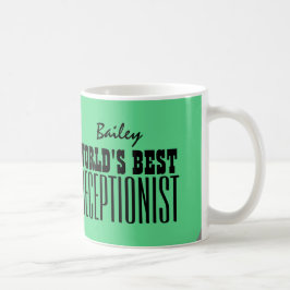 Die beste EMPFANGSDAME der Welt grünes und Kaffeetasse