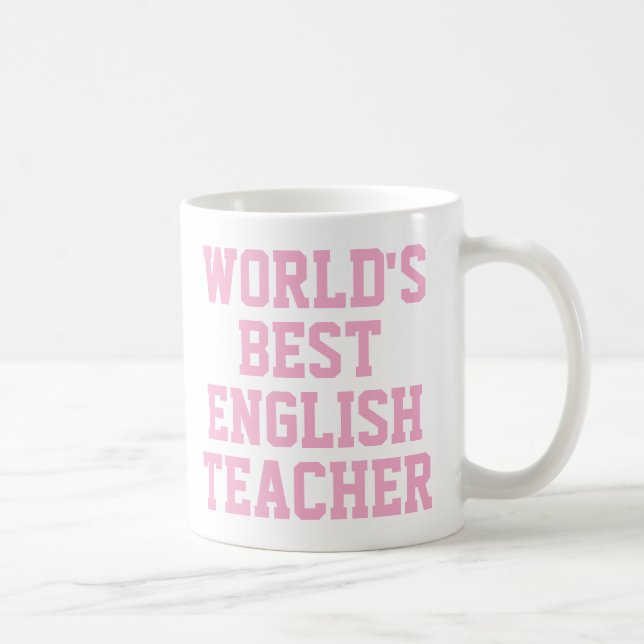 Die beste englische Lehrerin der Welt - Tasse pink (Rechts)