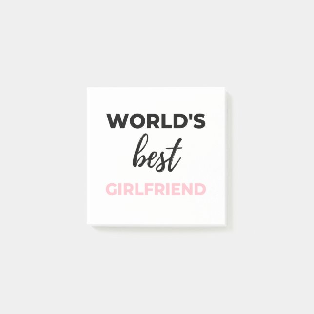 Die beste Freundin der Welt Schwarz Post-it Klebezettel (Vorderseite)