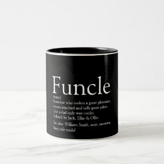 Die beste Funktion der Welt Onkel Moderne Definiti Zweifarbige Tasse