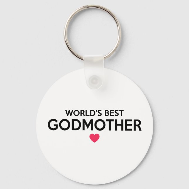 Die beste Godmutter der Welt - Neugeborenes Christ Schlüsselanhänger (Vorderseite)