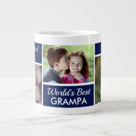 Die beste Grampa-Foto Collage Riesenkaffee-Tasse Jumbo-Tasse