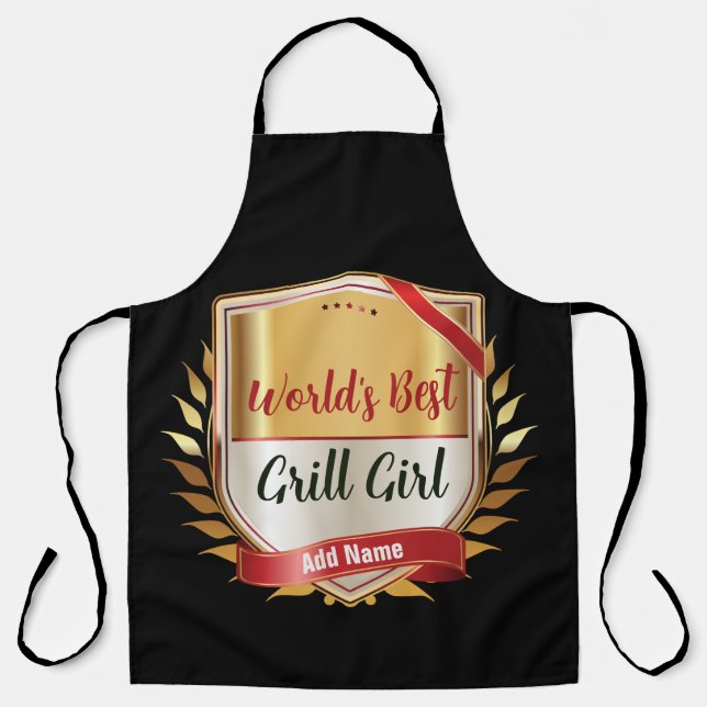 Die beste Grill-Girl-Schürze der Welt Schürze (Vorderseite)