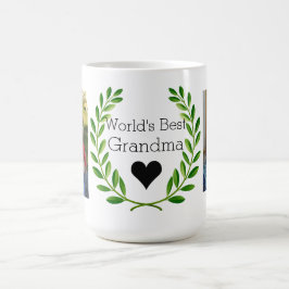 Die beste Großmutter der Welt mit zwei Fotos Kaffeetasse