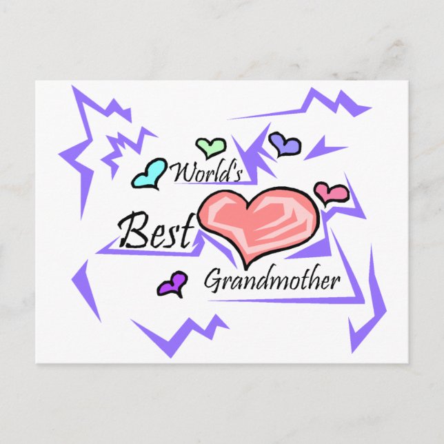 Die beste Großmutter der Welt Postkarte (Vorderseite)
