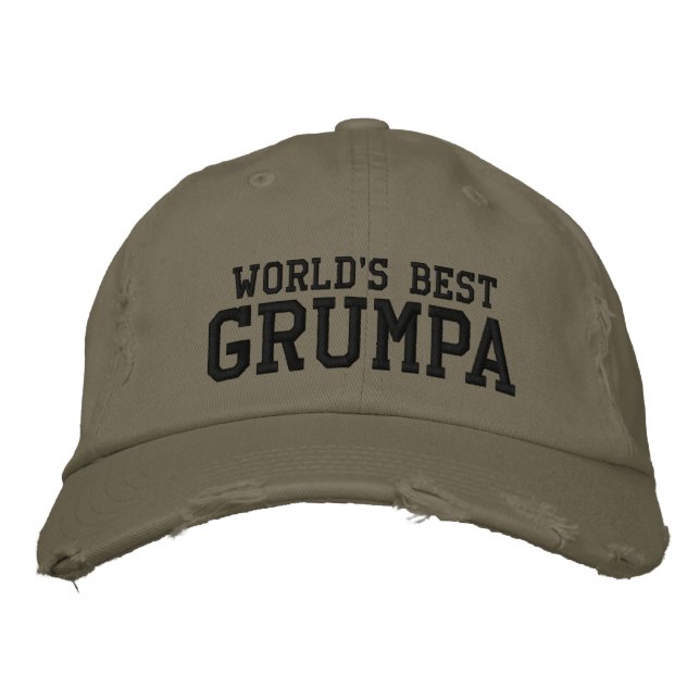 Die beste Grumpa der Welt | Funny Grandpa Personal Bestickte Baseballkappe (Vorderseite)