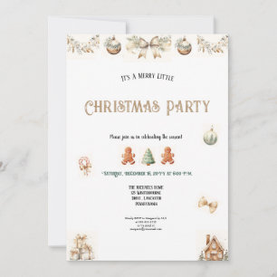 DIE BESTE GRÜNE UND BRAUNE SÜßE WEIHNACHTSPARTY EINLADUNG