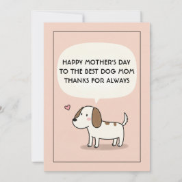 Die beste Hundeschartkarte der Mama Geburtstagsmüt Einladung