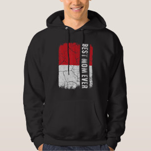 Die beste indonesische Mama je Indonesien Flaggenm Hoodie