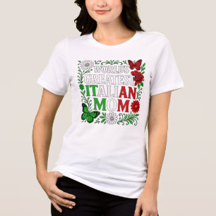 Die Beste italienische Mama der Welt Tri-Blend Shirt