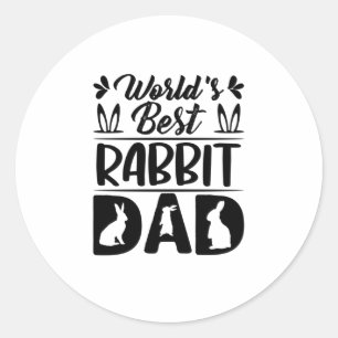 Die beste Kaninchen-Vater-Tochter-Mama-lustig Runder Aufkleber