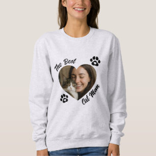 "Die beste Katzenmutter" Personalisiertes Foto-Her Sweatshirt