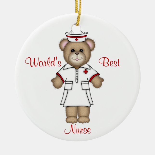 Die beste Krankenschwester der Welt Keramik Ornament (Vorne)