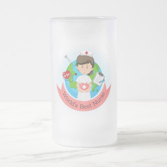 Die beste Krankenschwester der Welt Mattglas Bierglas (Mittel)