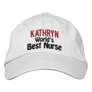 Die beste Krankenschwester der Welt mit rotem Name Bestickte Baseballkappe