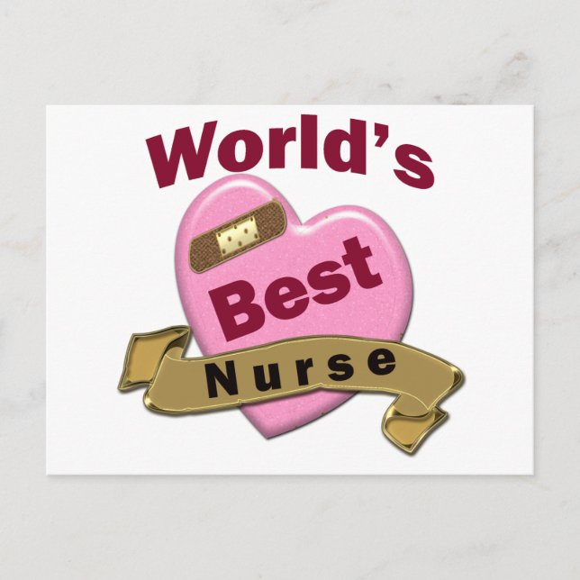 Die beste Krankenschwester der Welt Postkarte (Vorderseite)