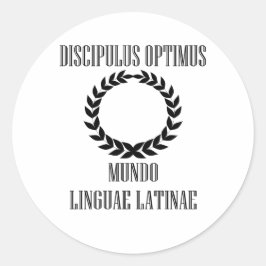 Die Beste Lateinschülerin der Welt (männlich) Runder Aufkleber