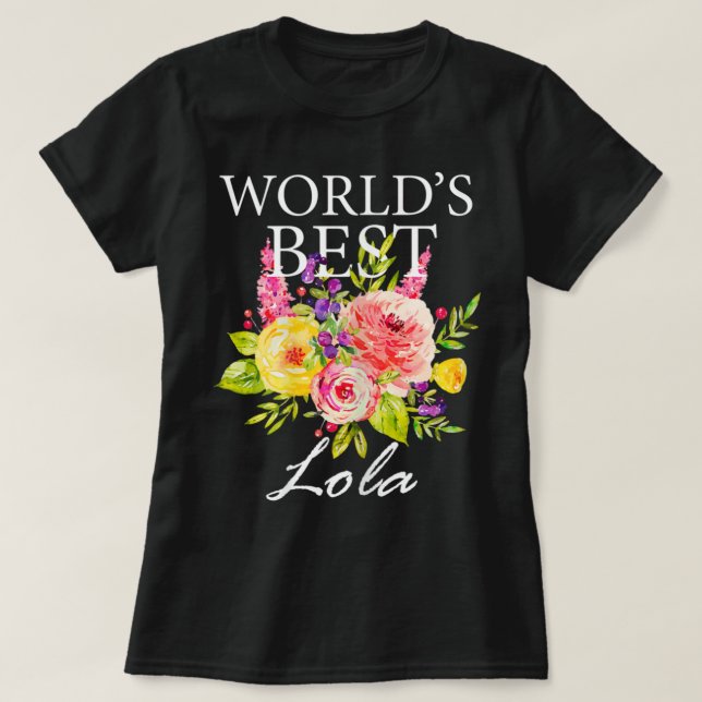 Die beste Lola philippinische Großmutter der Welt T-Shirt (Design vorne)