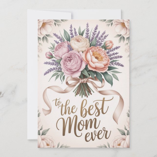 Die beste Mama aller Zeiten Feiertagskarte (Vorderseite)