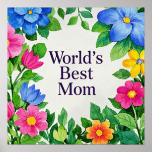 Die beste Mama der Blume der Welt Poster