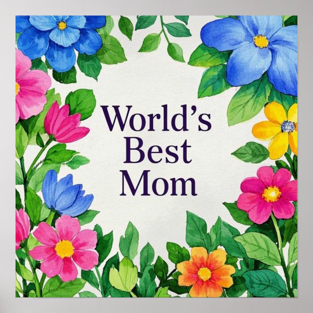 Die beste Mama der Blume der Welt Poster (Vorne)