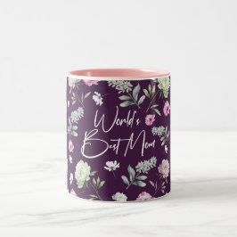 Die beste Mama der Blumenwelt Zweifarbige Tasse