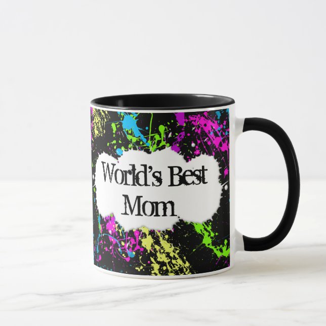 Die beste Mama der Farbspritzen-Welt Tasse (Rechts)