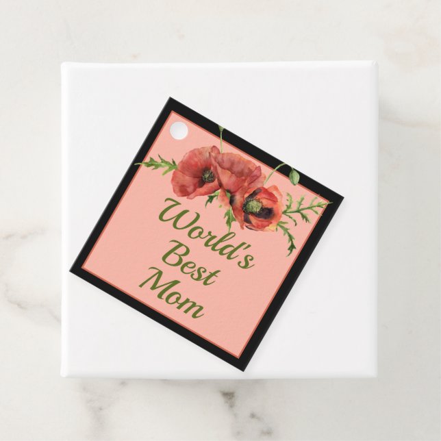 Die beste Mama der hübschen Blumenwelt Geschenkanhänger (Beispiel)