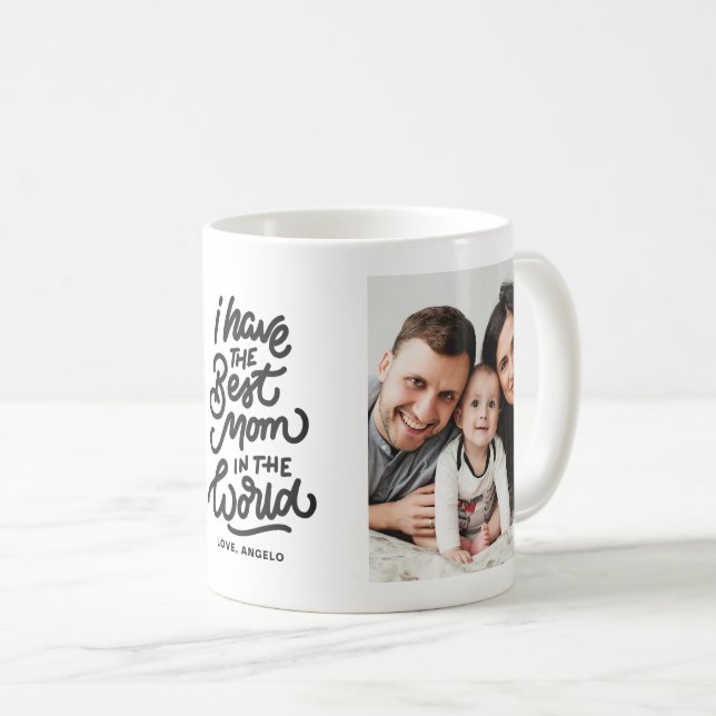 Die beste Mama der Tasse der Fotocollage der Welt (VorderseiteRechts)