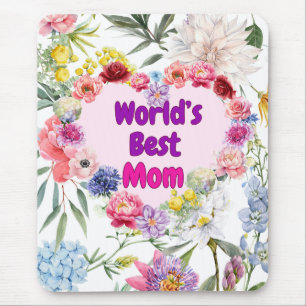 Die beste Mama der Welt - Blumenmousepad, um sie z Mousepad