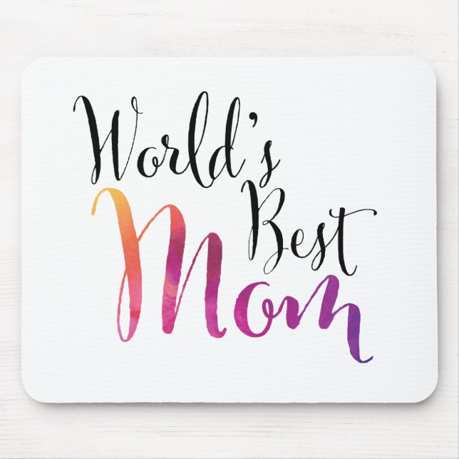Die beste Mama der Welt (bunt) Mousepad (Vorne)