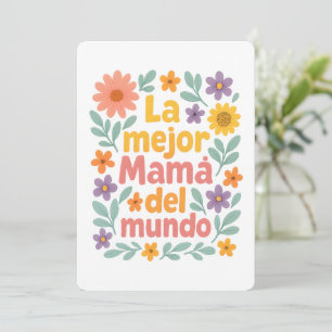 Die Beste Mama Der Welt Bunte Blumen Ankündigung
