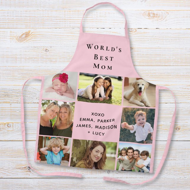 Die beste Mama der Welt - Collage Pink Schürze (Von Creator hochgeladen)