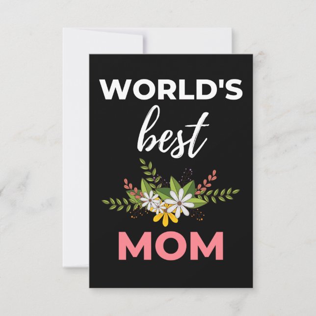 Die beste Mama der Welt Dankeskarte (Vorderseite)
