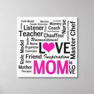 Die beste Mama der Welt, fantastisches 24-7 Leinwanddruck